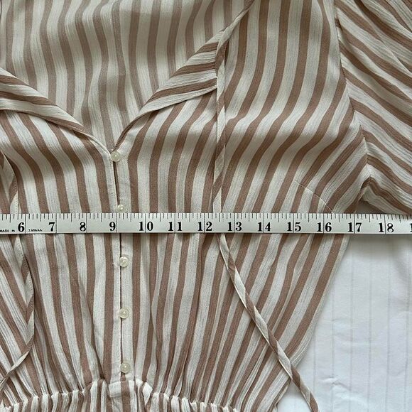 Abercrombie & Fitch Striped Dress – Tan & White – Size Small - Picture 3 of 4
